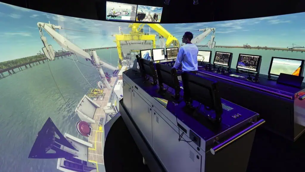 Alongside the crane simulator, Jan De Nul is also introducing a new state-of-the-art simulator for its cutter suction dredgers, vessels that cut and remove hard seabed material. This simulator is based on the Willem van Rubroeck,
