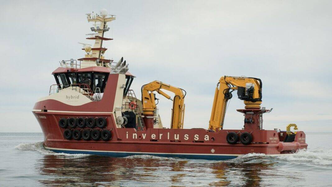Inverlussa Marine Services, one of Scotland's leading workboat operators, has taken delivery of a 25-metre hybrid aquaculture support vessel, designed by Macduff Ship Design and constructed by Macduff Shipyards, further strengthening its capabilities in the aquaculture support sector.