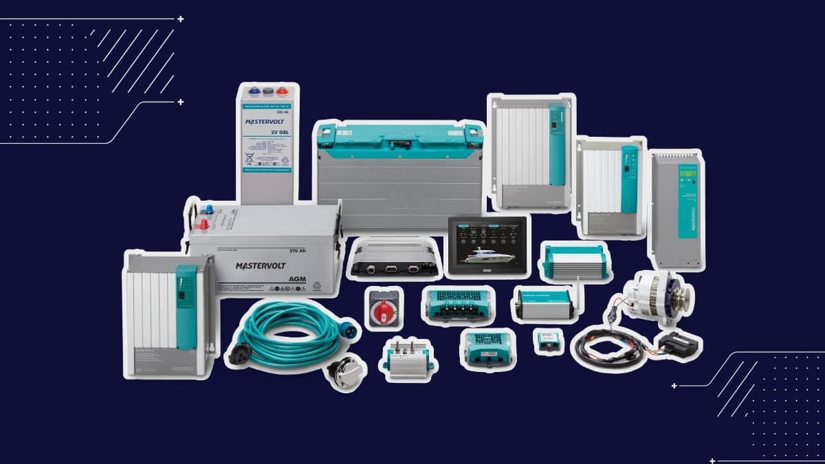 Advanced onboard power electronics and energy management systems ensure intelligent conversion, storage, and distribution of electrical energy. The Mastervolt portfolio includes AC inverters, inverter/chargers, battery chargers, DC-DC converters, and digital monitoring.