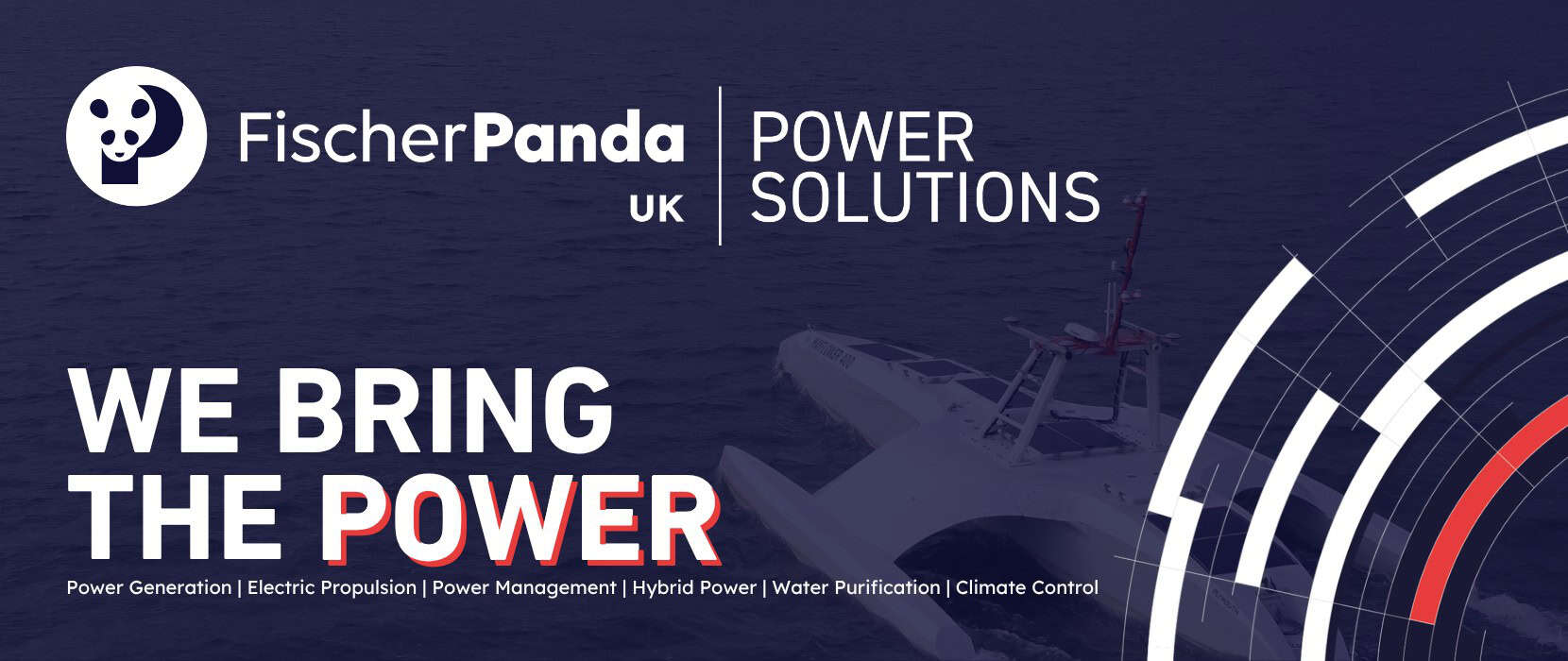 Fischer Panda UK | Power Solutions is one of the leading providers of onboard power, water purification and climate control systems for the commercial marine sector, supporting applications across workboats, offshore vessels, autonomous platforms, and specialist craft.