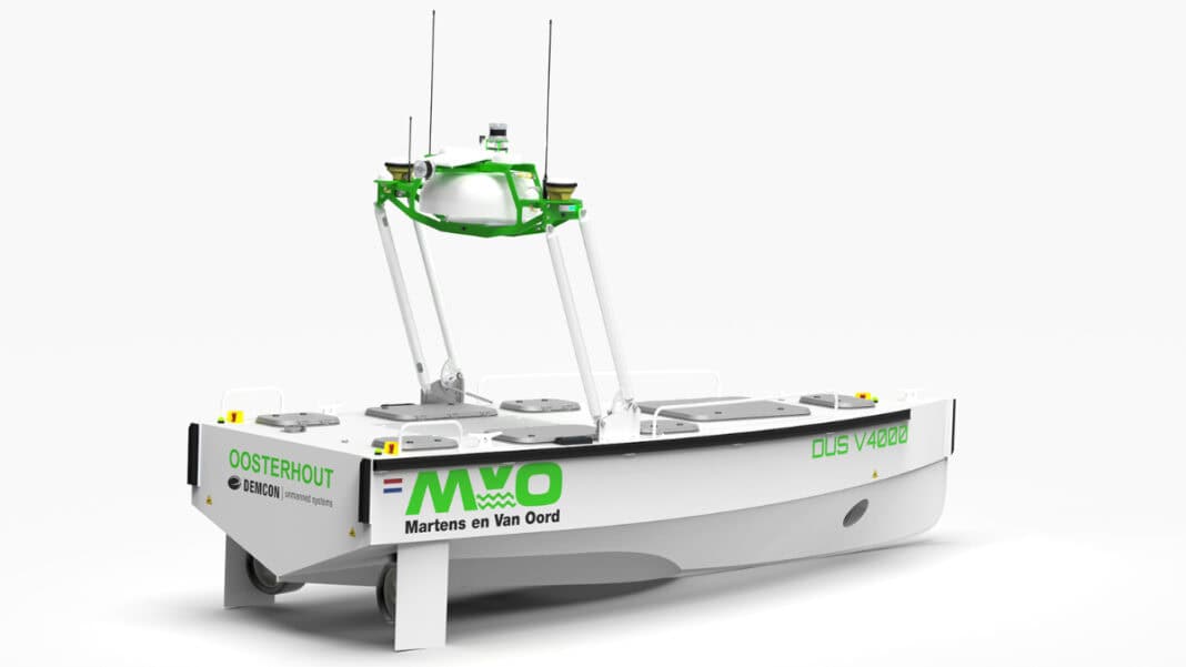 Martens en Van Oord, a leading contractor in roadworks, civil and hydraulic engineering since 1986, is taking an important step toward further sustainability and modernization of its fleet. The company is investing in the latest generation of the V4000 autonomous unmanned survey vessel (USV) from Demcon unmanned systems, a specialist in high‑tech autonomous vessels for hydrographic and maritime applications. The selected 4‑meter variant provides increased range and longer endurance thanks to the additional hull length, enhanced autonomy, and an enlarged moonpool offering full flexibility for customer‑specific survey configurations.