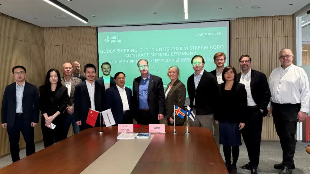 New Stream RoRo 1700 pair ordered by Godby Shipping, with options for two more RoRos, at CIMC Raffles to enhance capacity, improve efficiency, and meet future environmental standards.