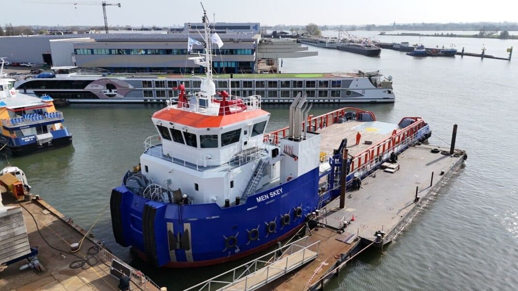 Holland Shipyards Group has announced the successful delivery of Men Skey, the third and final Offshore Support Vessel (OSV) in a series of three built for Dixstone, marking the completion of the offshore newbuild programme.