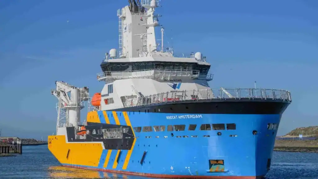 Offshore wind support in Europe is bolstered by the arrival of Windcat Amsterdam, the first Elevation series Commissioning Service Operations Vessel (CSOV) in the region, powered by a three-unit medium-speed engine package from Anglo Belgian Corporation designed for reliable, efficient offshore operations.