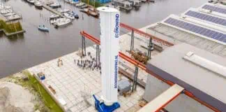 Econowind Unveils 30m VentoFoil Wing for Deepsea Market Dutch wind-assisted ship propulsion specialist Econowind is moving into the deepsea market with the launch of its new 5-series VentoFoil, a larger steel suction wing system for oceangoing vessels. Unveiled last week in Heeg, the 30-metre model is based on the same principles as the company’s successful 3-series wing.