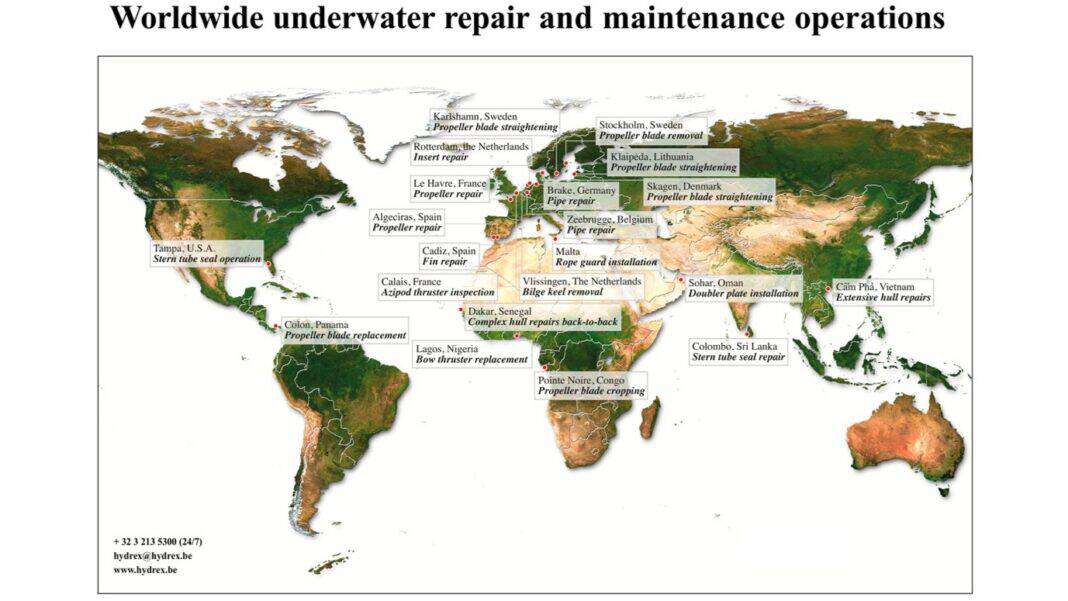 From emergency hull damage in Southeast Asia to precision propeller work in Northern Europe and complex structural repairs in West Africa, the past few months have once again demonstrated the global reach and versatility of Hydrex’s underwater repair teams.