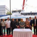 Strategic Marine Delivers ‘Putri Mayang Sari’ Strategic Marine, a specialist aluminium shipbuilder, has marked the naming and delivery of Putri Mayang Sari, the first of three 43-metre passenger catamarans being built for Bintan Resort Ferries (BRF) at the company's Singapore shipyard.