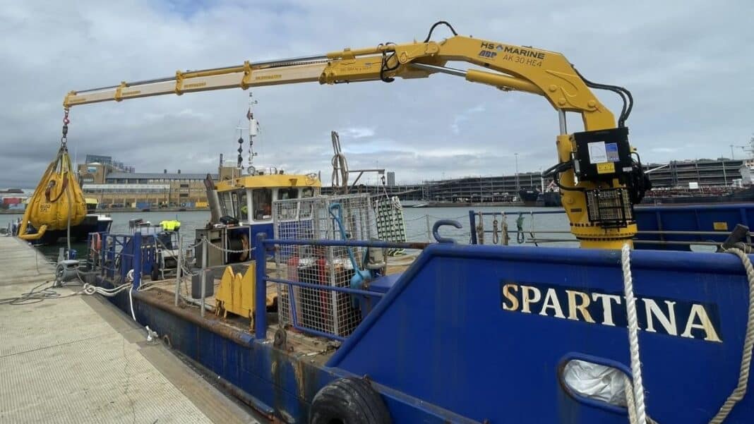 Associated British Ports (ABP) has strengthened the marine capability of the Port of Southampton with the installation of a new deck crane aboard Spartina, one of the port’s operational workboats.