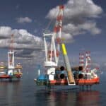 Huisman has secured a contract from COSCO Shipping (Qidong) Offshore Co., Ltd. (COSCO) to supply two Leg Encircling Cranes and two Auxiliary Cranes for Cadeler’s next-generation T-Class offshore wind installation vessels.