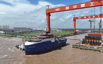 LD Armateurs has reached another milestone in the development of its offshore wind service fleet with the launch of Wind of Ocean, the first of two next-generation Service Operation Vessels (SOVs) being built for Vattenfall. The vessel was launched on August 30 at ZPMC shipyard in China, following the keel-laying ceremony earlier this year. The launch moves Wind of Ocean into the next stage of construction, with outfitting, systems integration and sea trials now planned ahead of scheduled delivery in 2027.