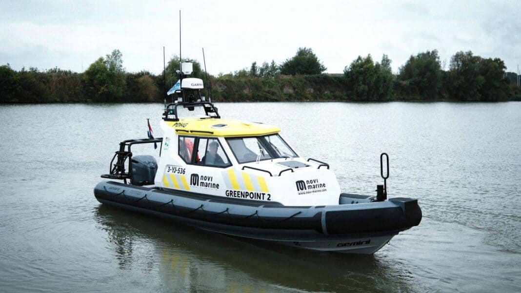 Novi Marine is showcasing the Gemini WR880 Hybrid Cabin RIB at the Workboat Show in Hoorn, highlighting a 9-metre hybrid workboat capable of fully electric, zero-local-emission operation in urban and environmentally sensitive waterways.