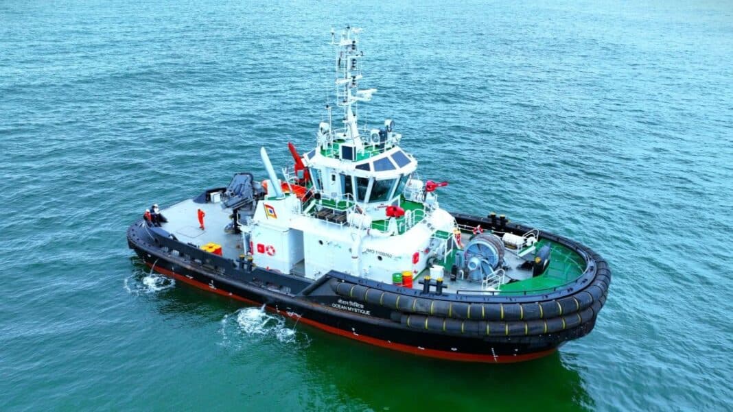 Udupi Cochin Shipyard Limited (UCSL) has delivered the third of 15 70-tonne bollard pull tugs being built for Ocean Sparkle Limited (OSL), part of the Adani Group. The 70T Azimuth Stern Drive (ASD) tug was handed over on 28 September 2026.
