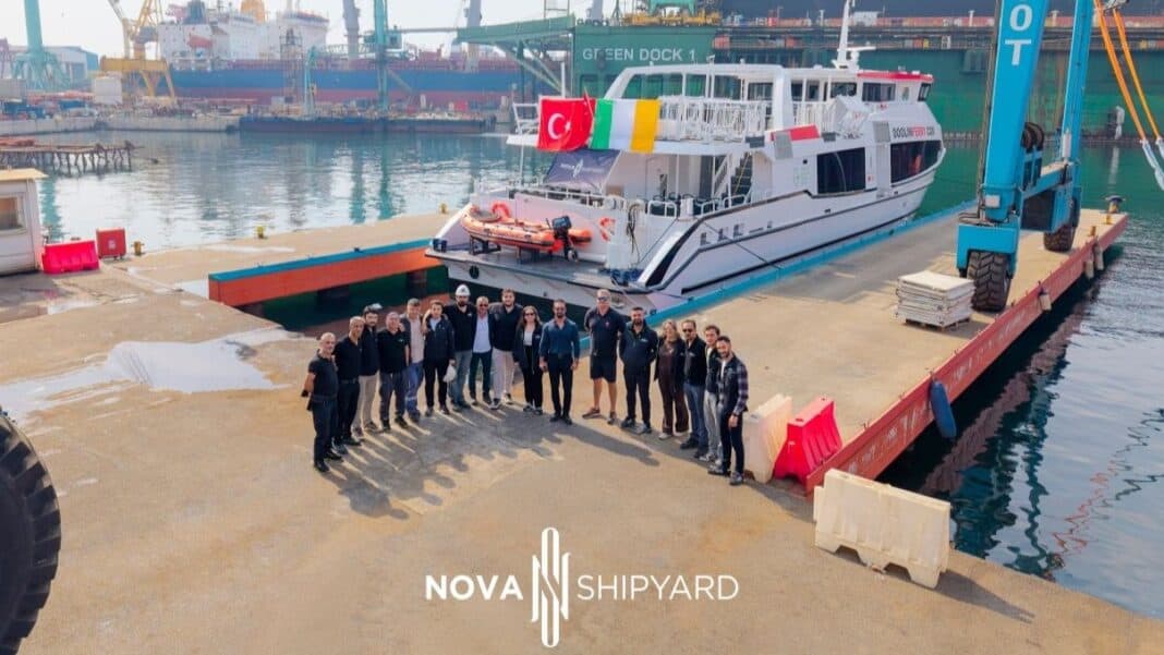 Nova Shipyard has successfully launched Inis Oirr Express, the second passenger vessel built by the shipyard for Irish ferry operator Doolin Ferry Co.