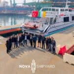 Second Doolin Ferry Vessel Hits the Water Nova Shipyard has successfully launched Inis Oirr Express, the second passenger vessel built by the shipyard for Irish ferry operator Doolin Ferry Co.