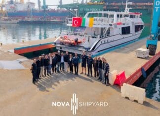 Nova Shipyard has successfully launched Inis Oirr Express, the second passenger vessel built by the shipyard for Irish ferry operator Doolin Ferry Co.