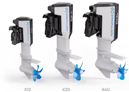 ePropulsion offers a comprehensive range of electric outboard motors designed to deliver clean, quiet and efficient propulsion across a wide variety of marine applications. For commercial operators and boatbuilders, the X-Series provides next-generation electric propulsion from 12 kW to 40 kW.