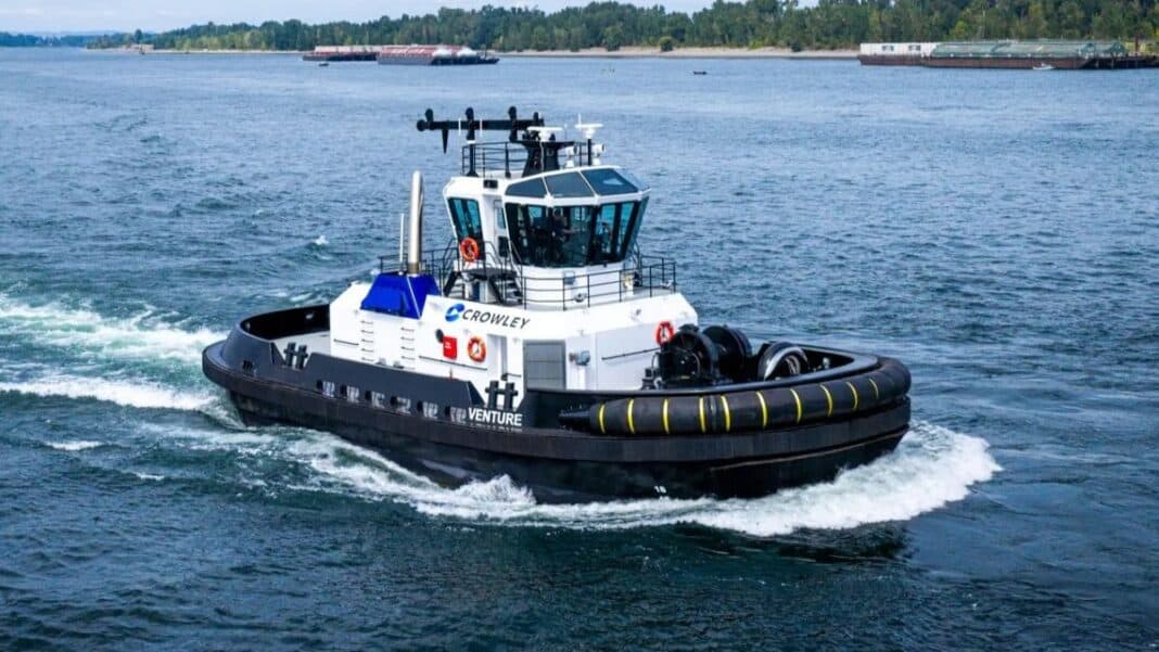 Crowley has taken delivery of Venture, a new chartered harbour tug that will provide ship assist and escort services at the ports of Los Angeles and Long Beach, expanding the company’s operational capabilities at a major US commercial shipping gateway.