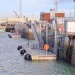 New Tug Berths for Portsmouth Naval Base Inland and Coastal Marina Systems has supplied three heavy-duty concrete tug berth pontoons for the modernisation of the Tidal Basin at HM Naval Base Portsmouth, replacing ageing berthing infrastructure that had been in service for more than 40 years.