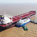 A liquefied gas carrier originally designed by FKAB Marine Design has completed what Jiangsu Andefu Energy Development describes as the world’s first commercial ship-to-ship bunkering operation using green ammonia.